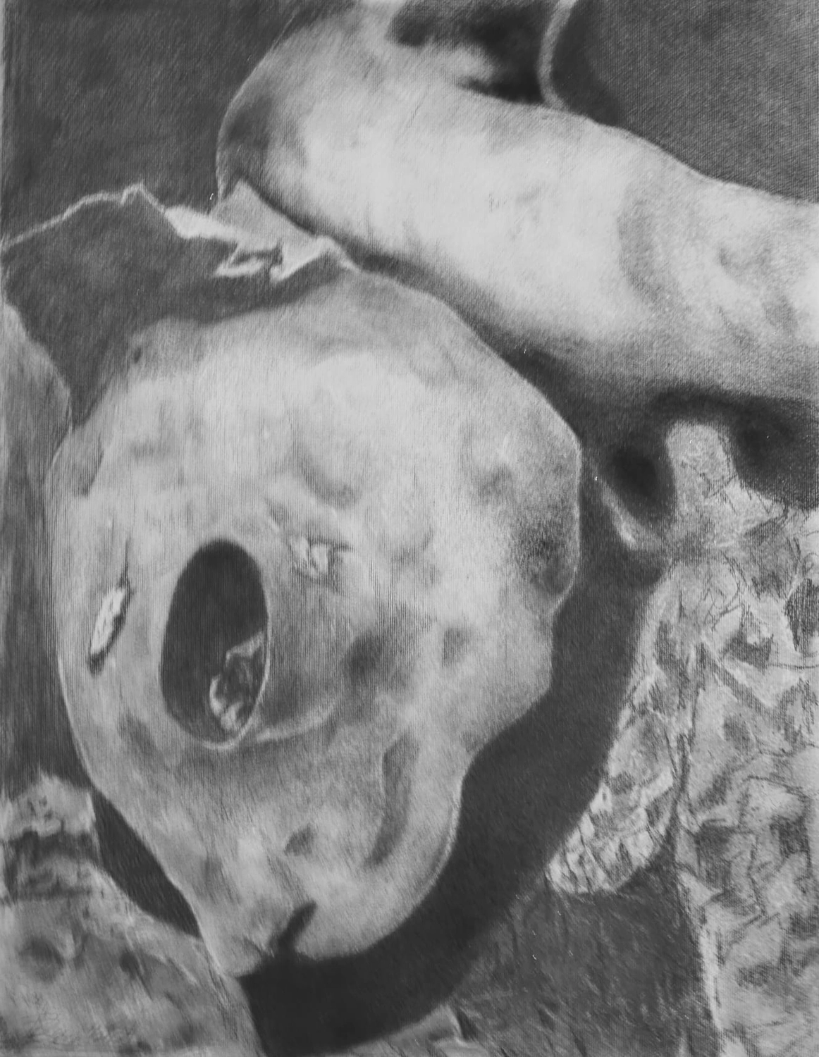 BernhardtArt - Kunstwerk - Die Hülle des Daseins Graustufenporträt